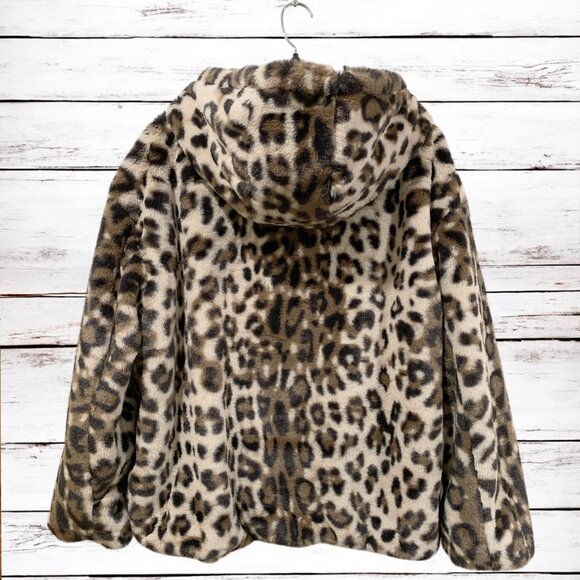 Me Jane Jacket Woman's Coat Faux Fur Zip Up Hood Size XL - Picture 8 of 12